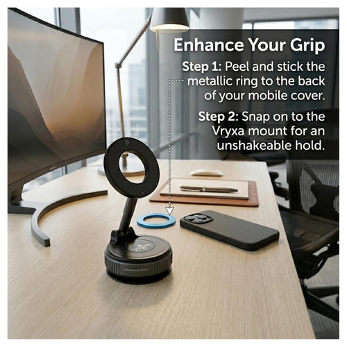 2026 Car Phone Holder | Stronger Suction & Strongest Magnet | 360° Adjustable Car Phone Mount | Universal Smartphone Holder for All iPhone & Android Devices